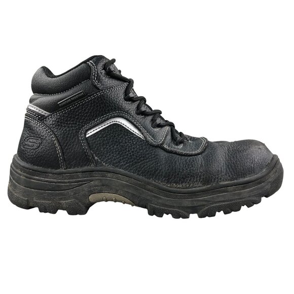 Skechers Men\'s Size 10.5 Burgin Sosder Black Leather Composite Work Boots FAIR main image 12